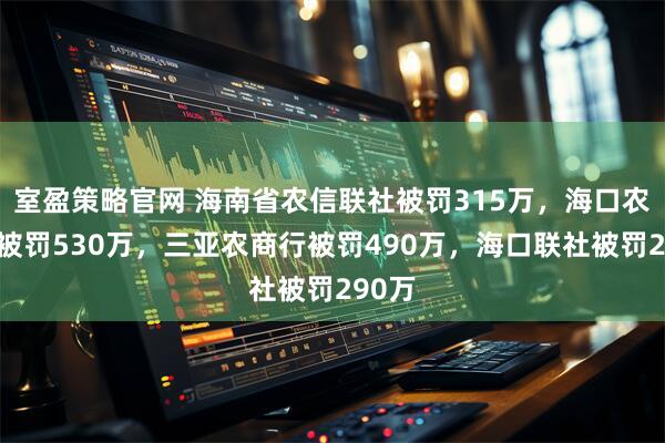 室盈策略官网 海南省农信联社被罚315万，海口农商行被罚530万，三亚农商行被罚490万，海口联社被罚290万
